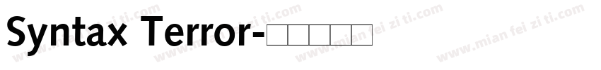 Syntax Terror字体转换